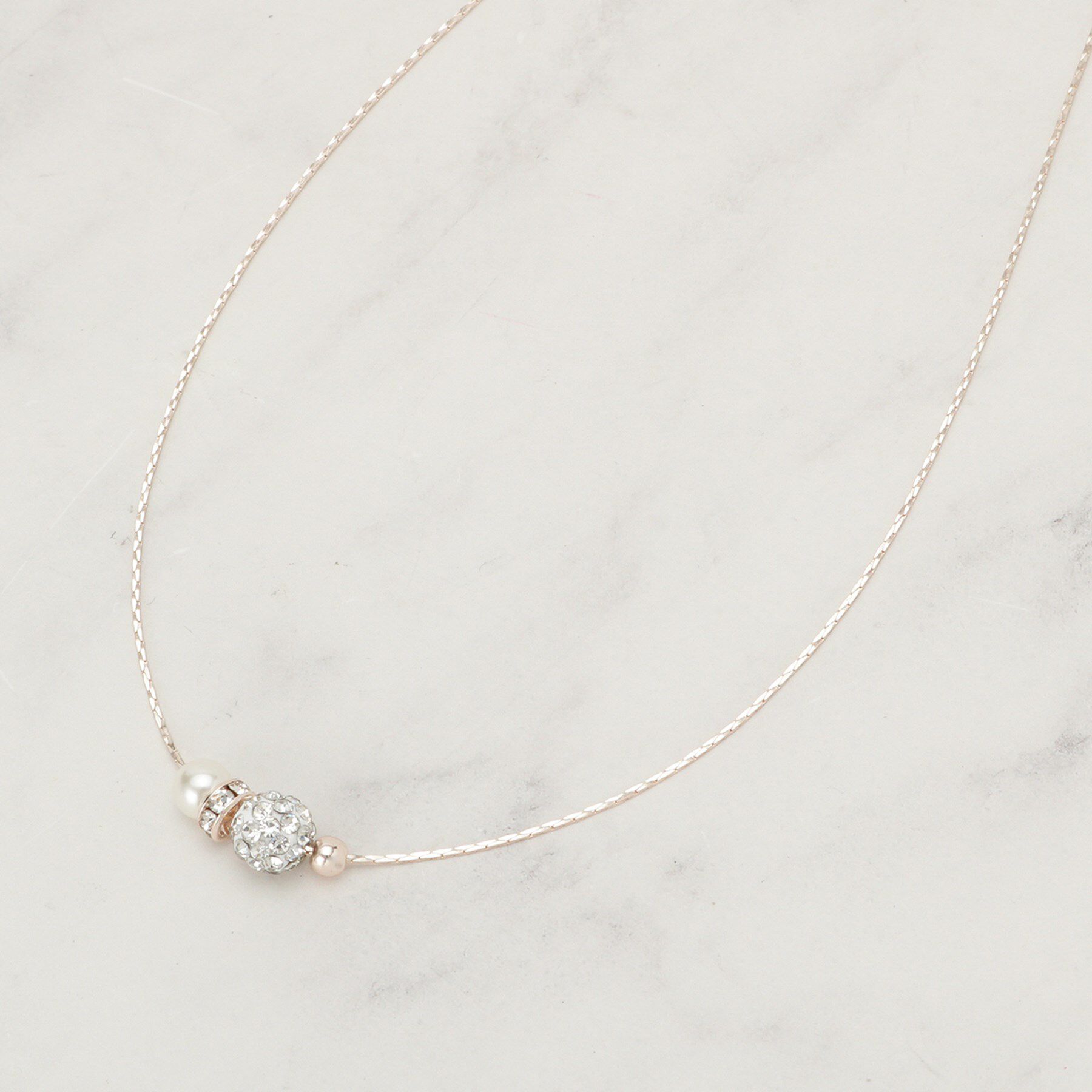 SHOO･LA･RUE「【セレモニー】ロンデルパヴェショートネックレス」|ネックレス|ピンクゴールド(00