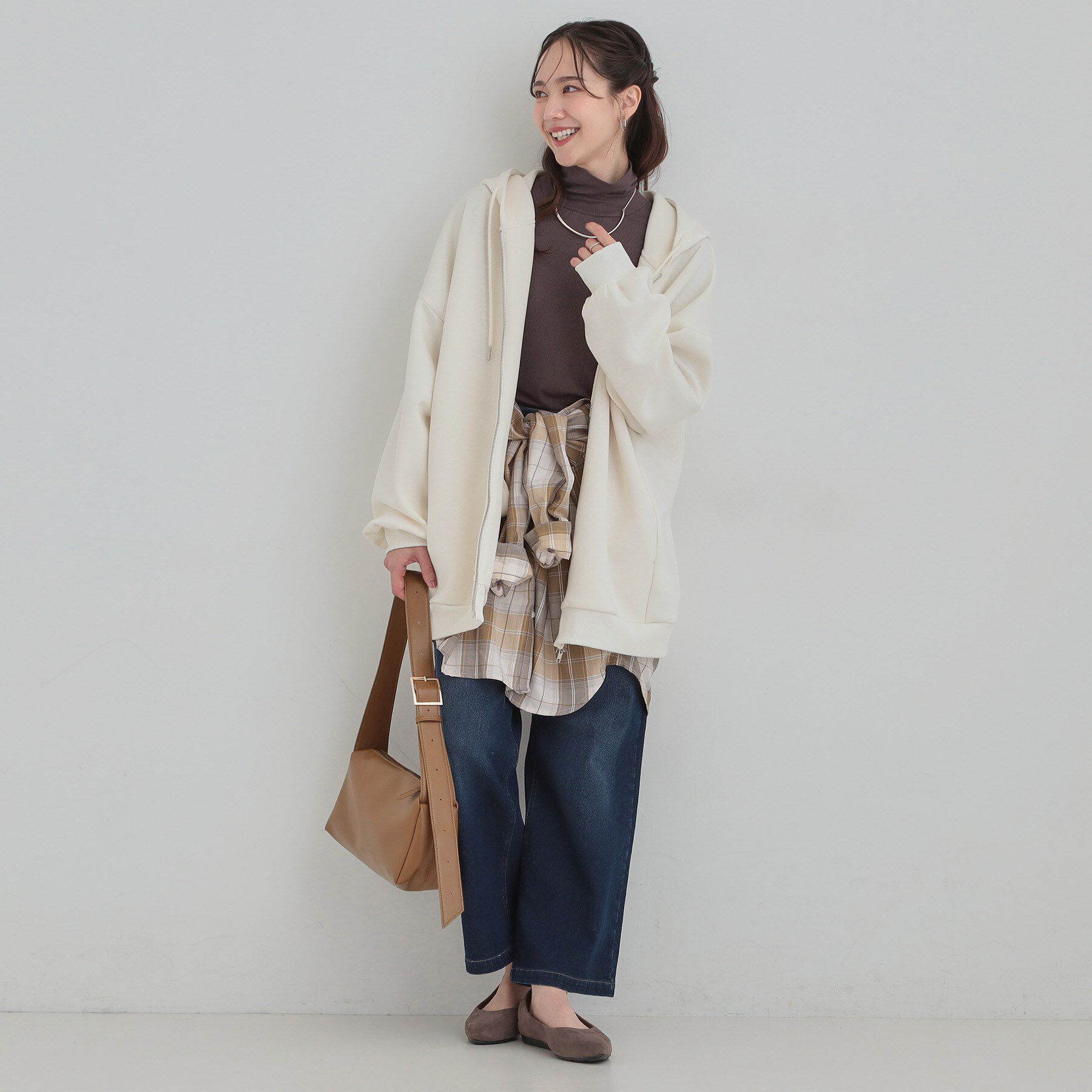 SHOO･LA･RUE「【セットアップ可/S-LL/なめらかタッチ】オーバーサイズゆるパーカ」|パーカー|