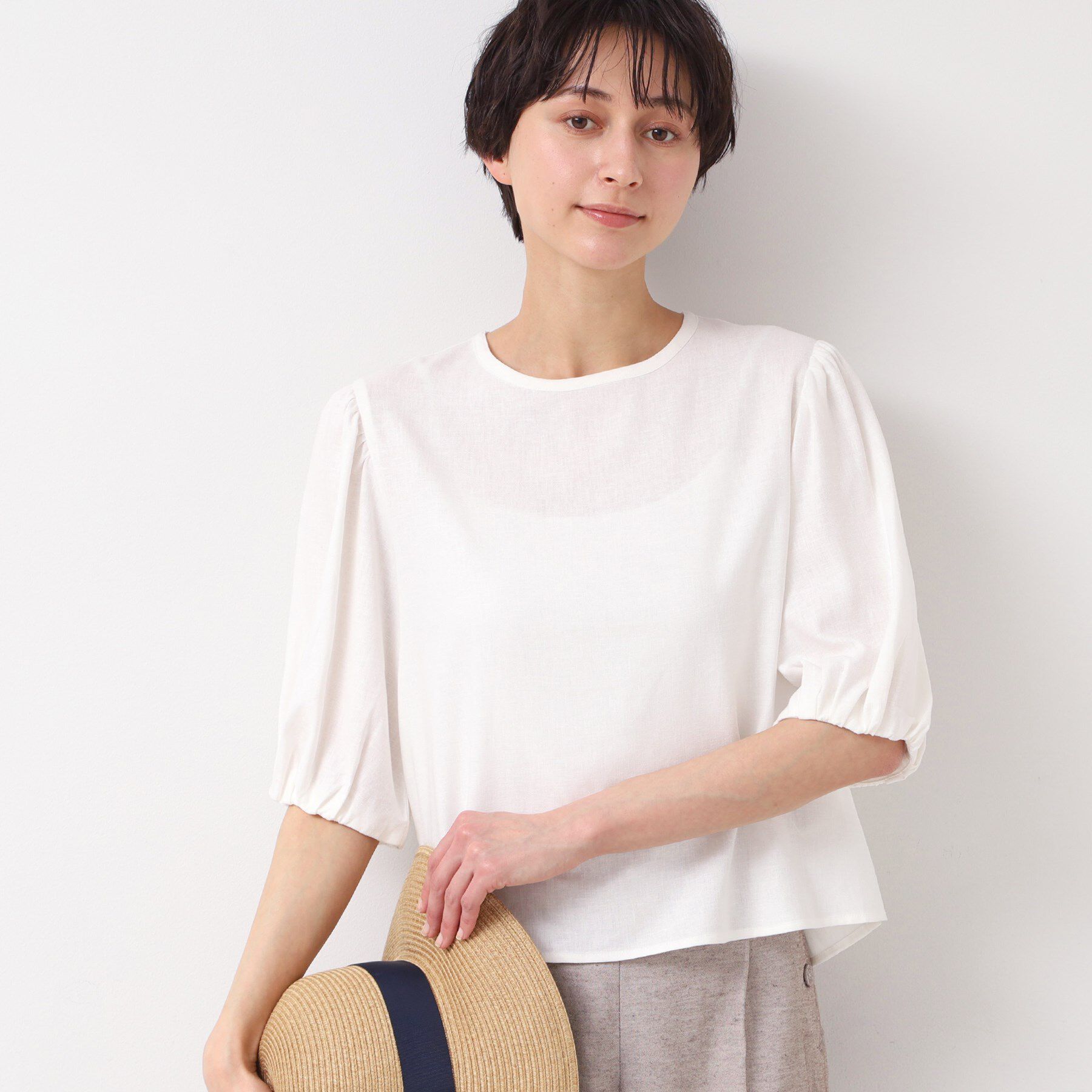 Dessin「【洗える】パフスリーブブラウス（XS～L）」|シャツ・ブラウス|