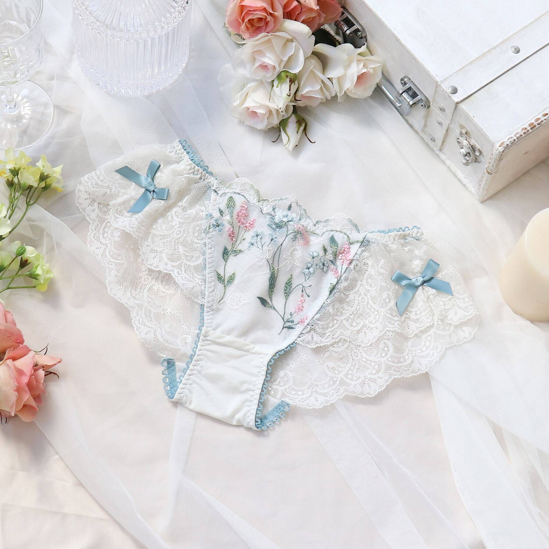 Risa Magli「アンジュ レースショーツ」|インナー|ミント(020)