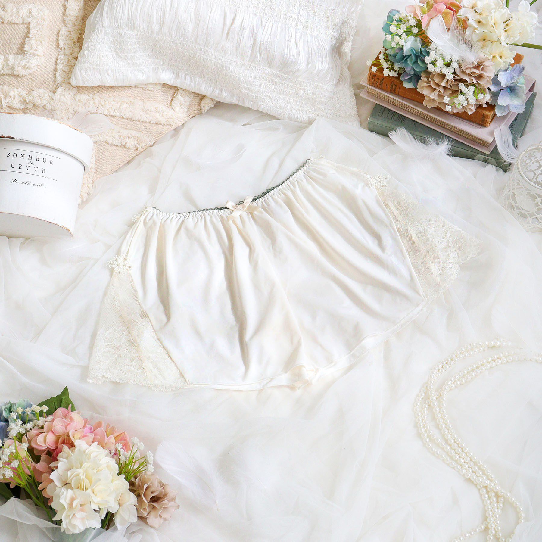 Risa Magli「エリアン タップパンツ」|インナー|アイボリー(004)