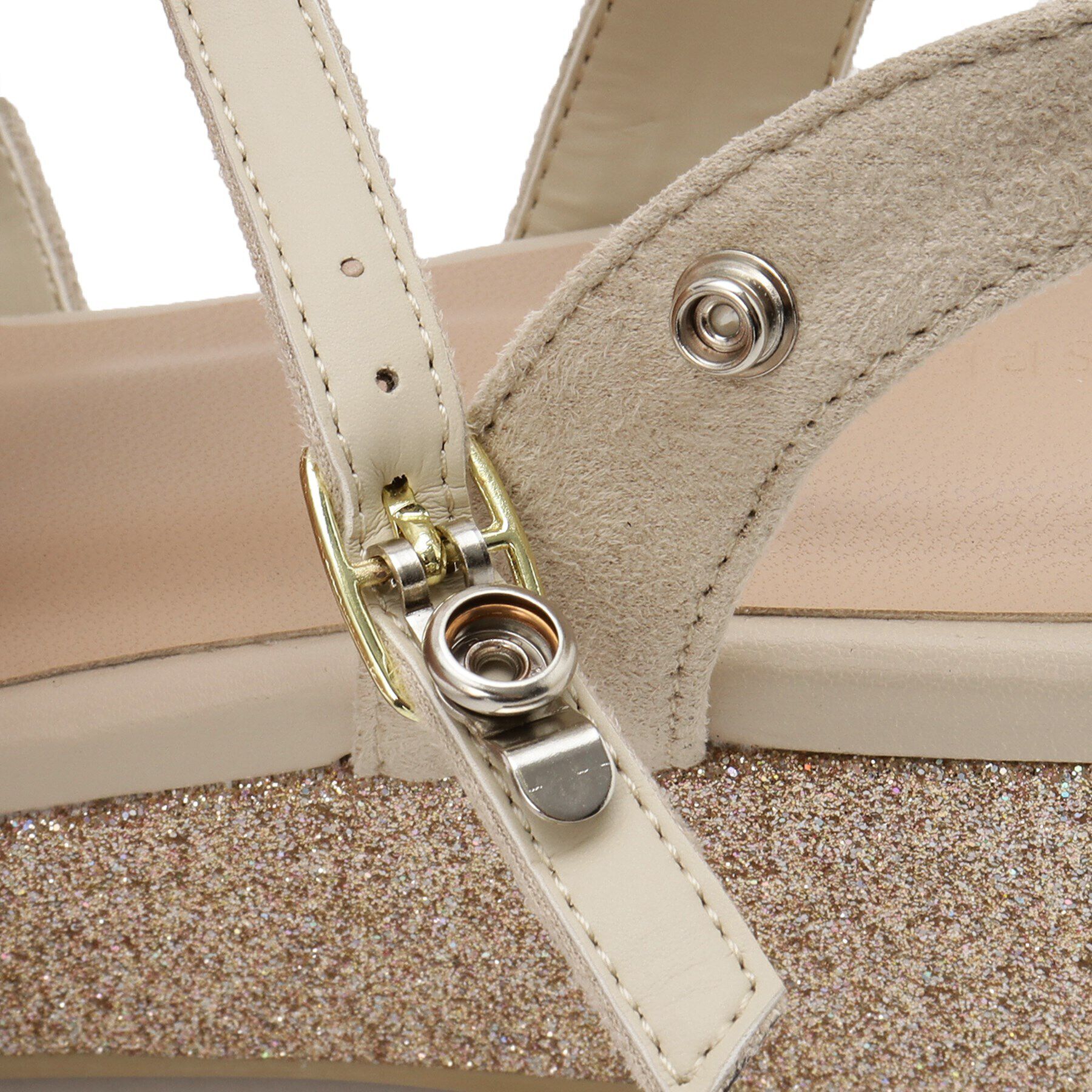 ESPERANZA「ラメウエッジサンダル【ESPERANZA_blanca】」|サンダル|