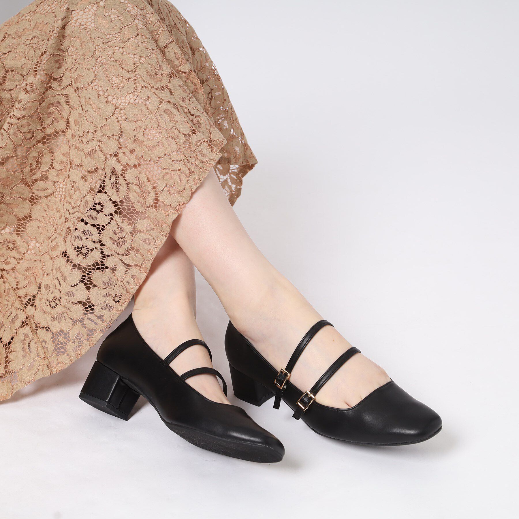 ESPERANZA「ダブルストラップパンプス」|パンプス|