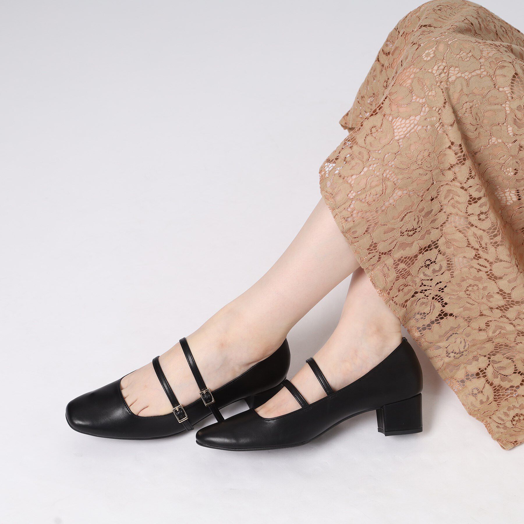 ESPERANZA「ダブルストラップパンプス」|パンプス|