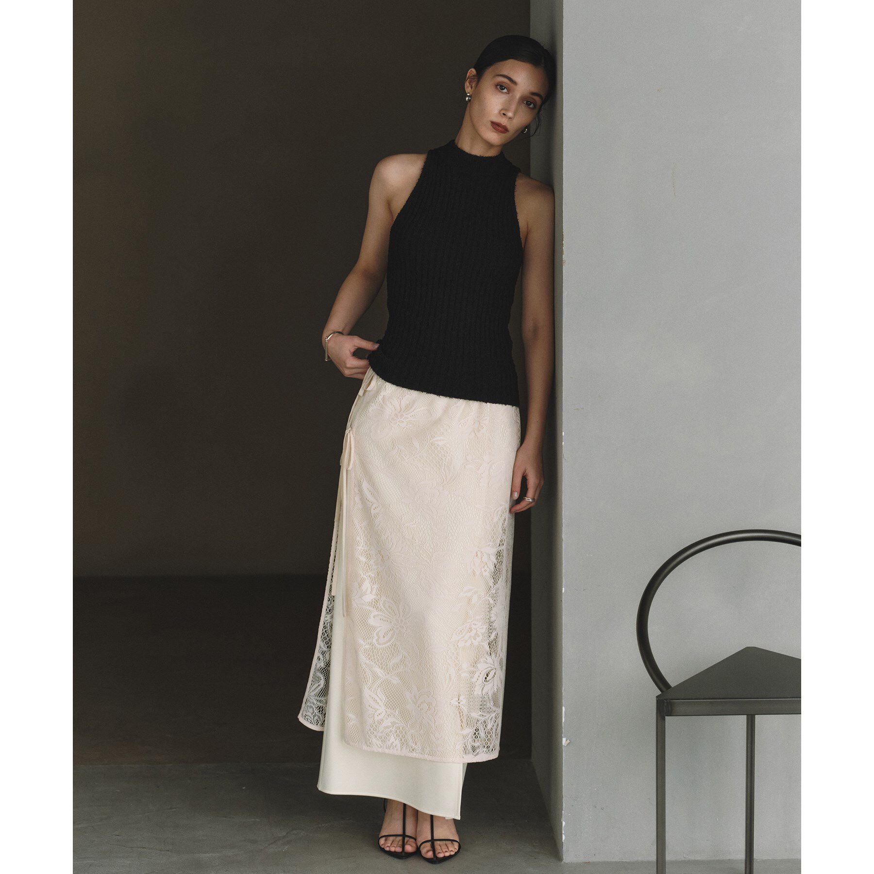 CODE A「slit jersey maxi skirt」|スカート|