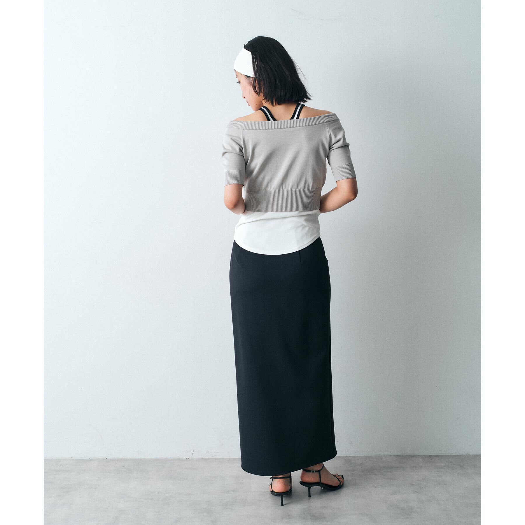 CODE A「slit jersey maxi skirt」|スカート|