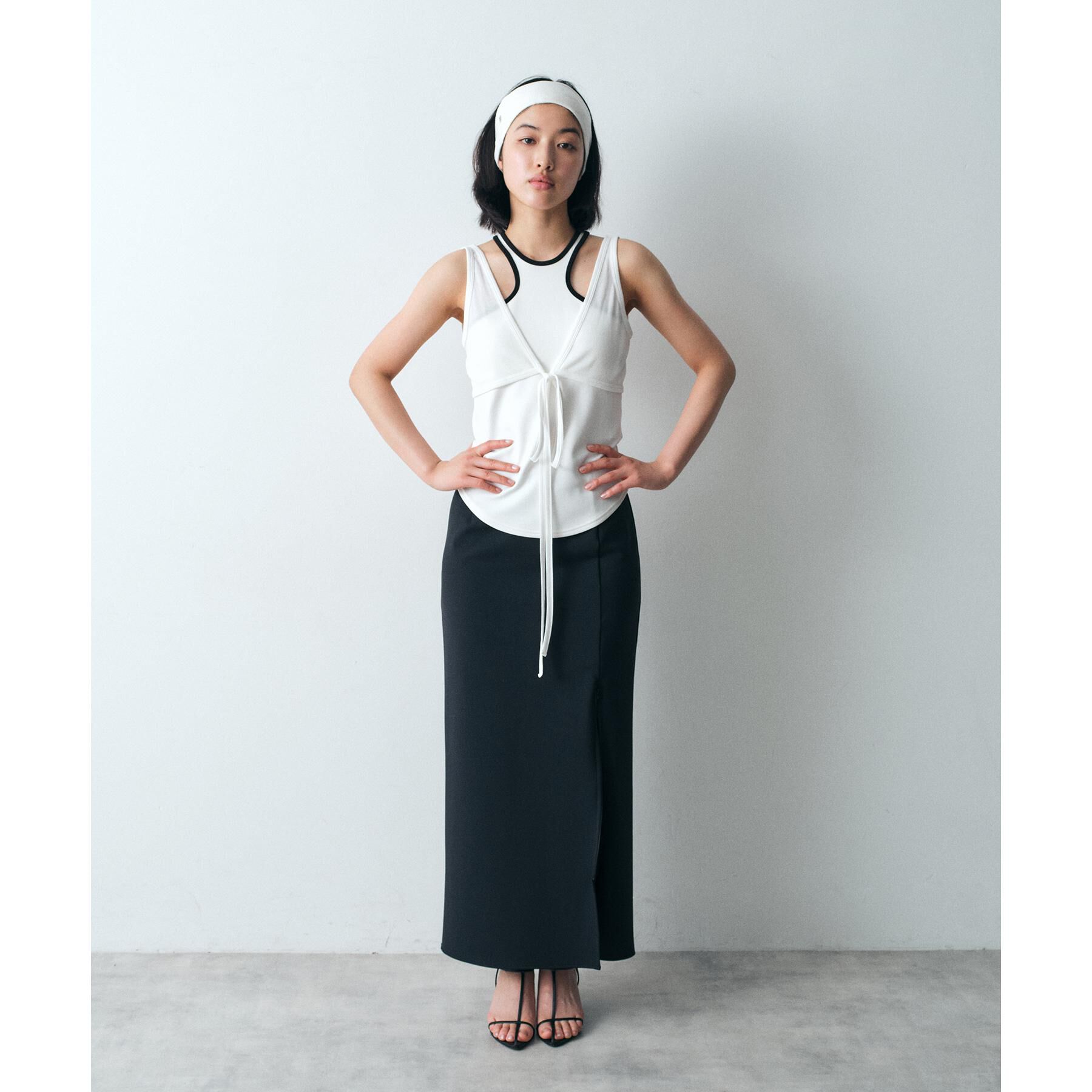 CODE A「slit jersey maxi skirt」|スカート|