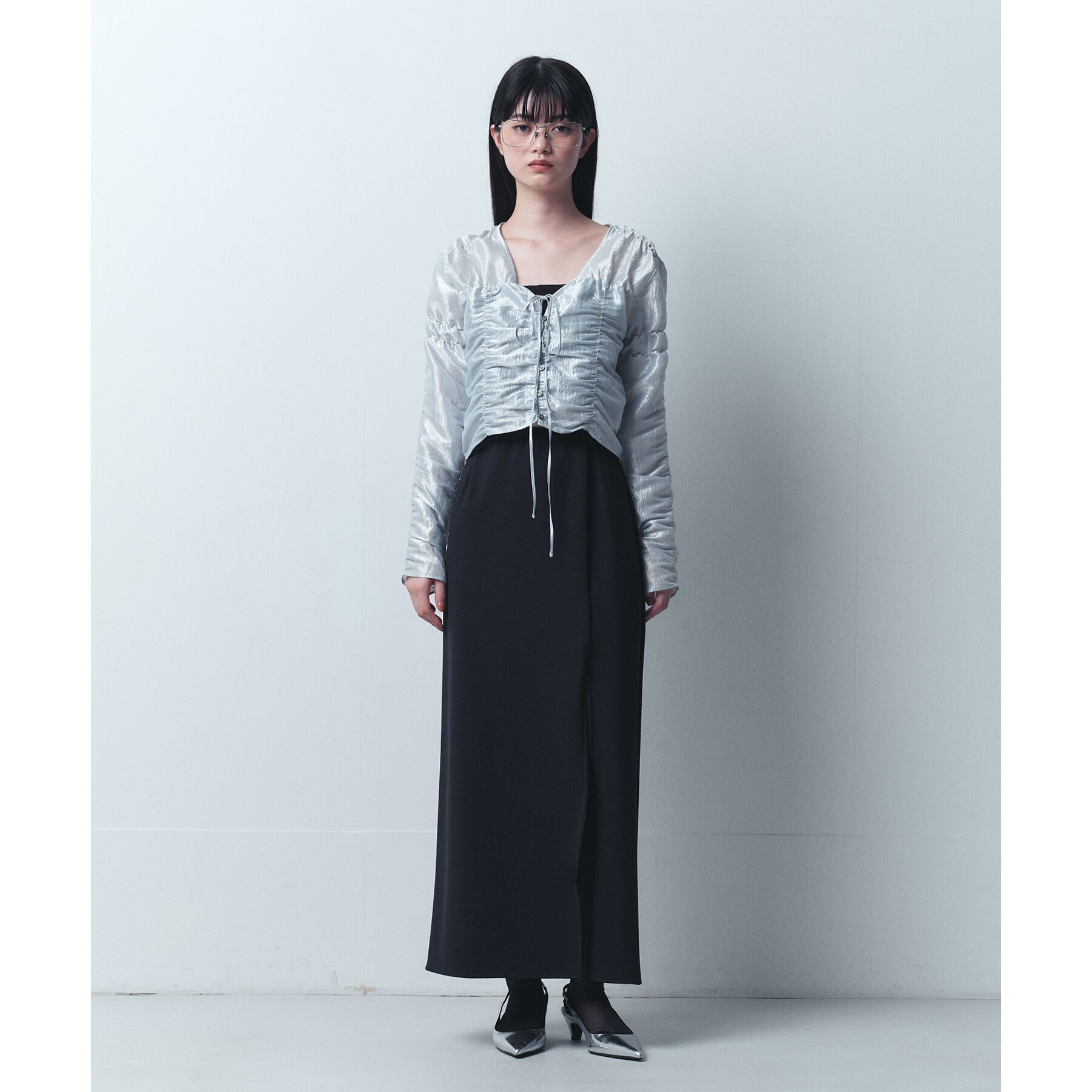 CODE A「slit jersey maxi skirt」|スカート|