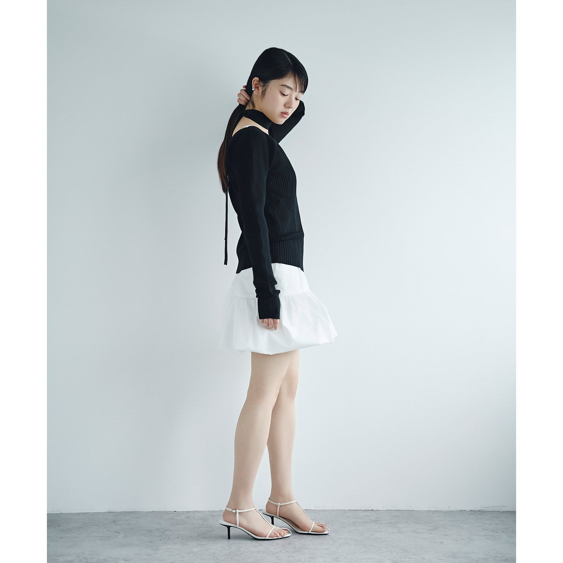 CODE A「open neck bow knit」|ニット・セーター|