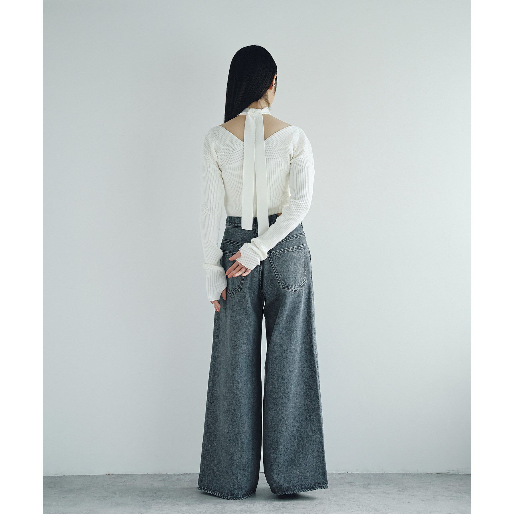 CODE A「open neck bow knit」|ニット・セーター|