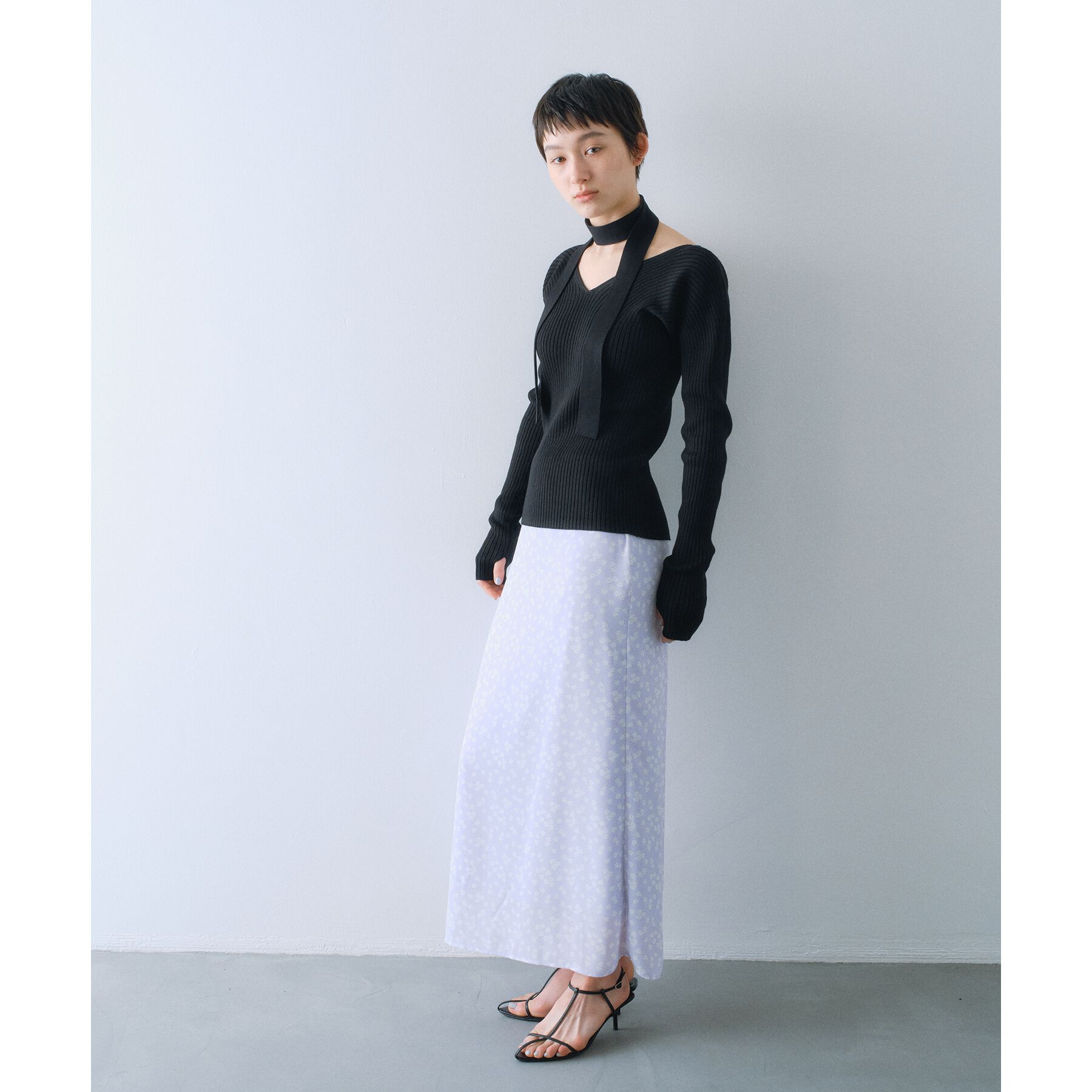 CODE A「open neck bow knit」|ニット・セーター|