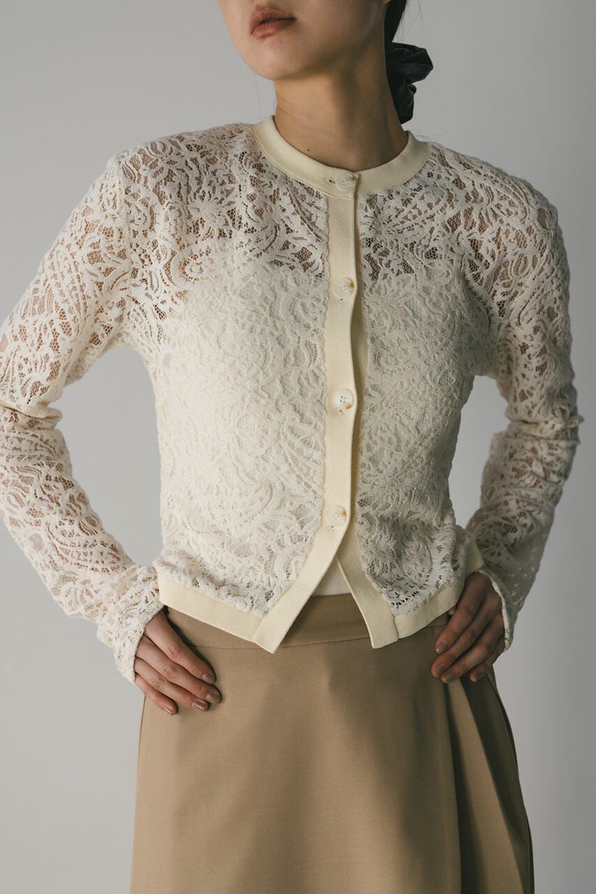 STYLEMIXER「ニュアンスレースニットカーデ」|ニット・セーター|