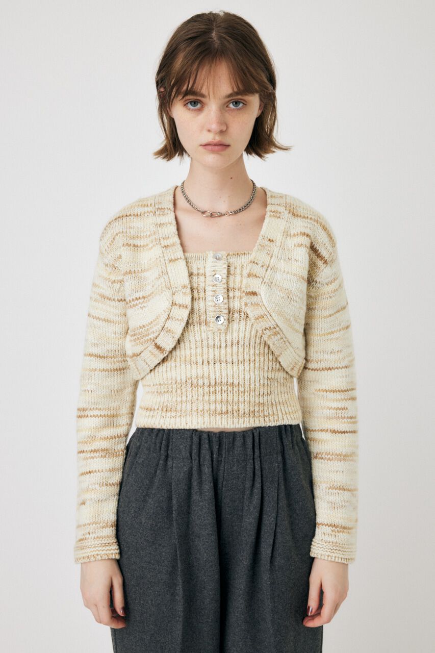 MOUSSY「KNIT BOLERO セット」|ニット・セーター|L/BEG1