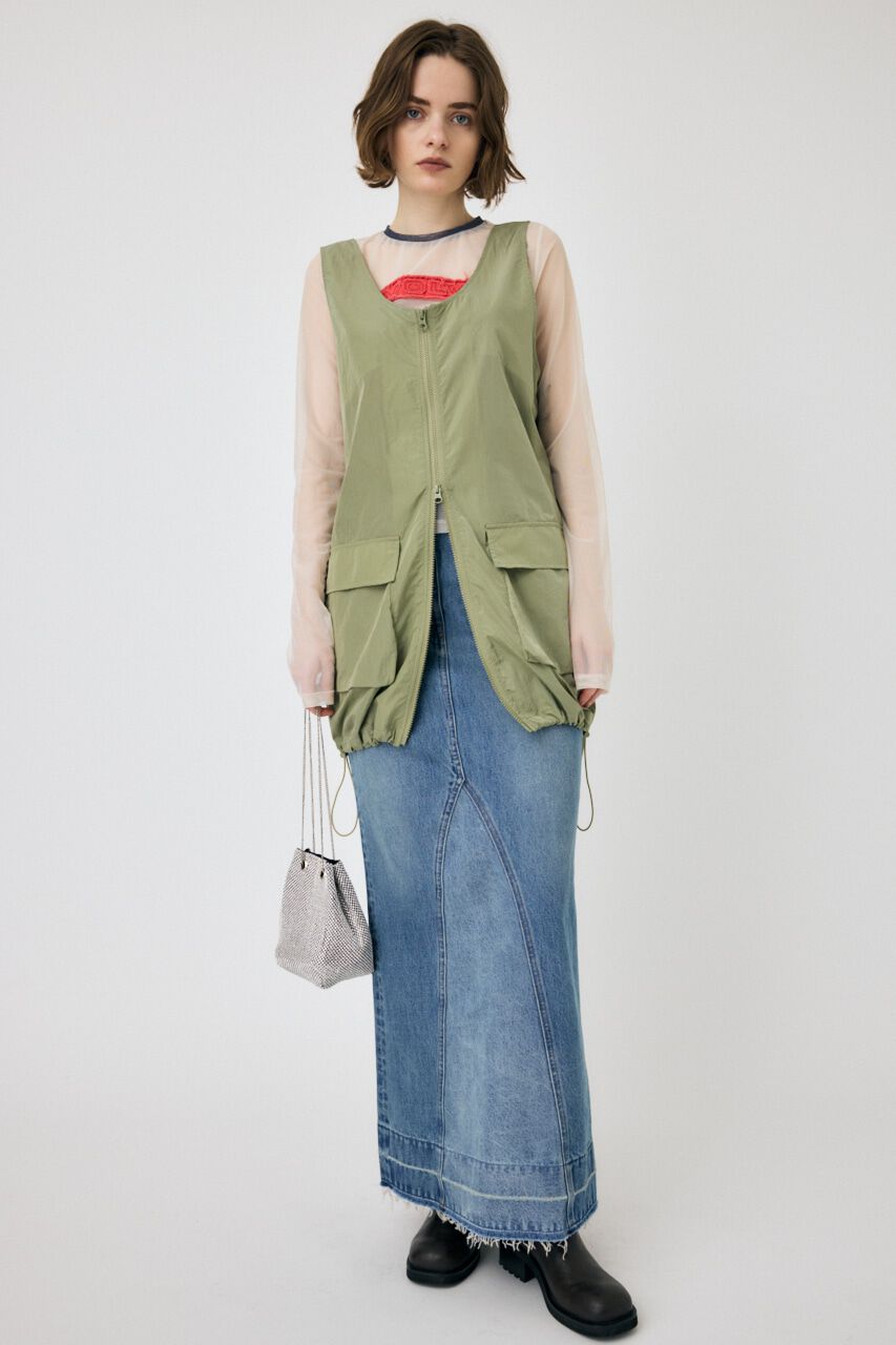 MOUSSY「MERMAID DENIM LONG SKIRT」|スカート|