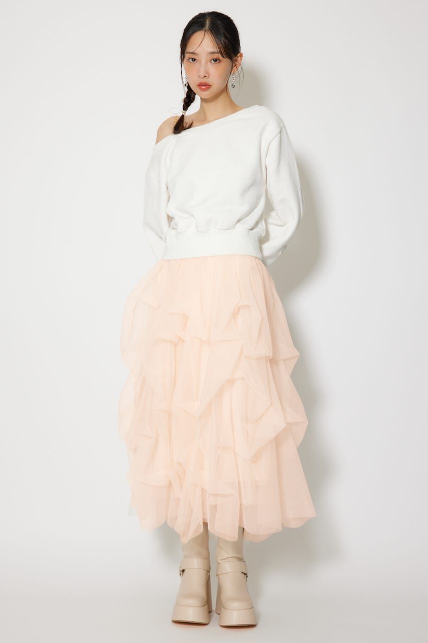 rienda「ワンショルダーボリュームスウェットトップス」|Tシャツ・カットソー|