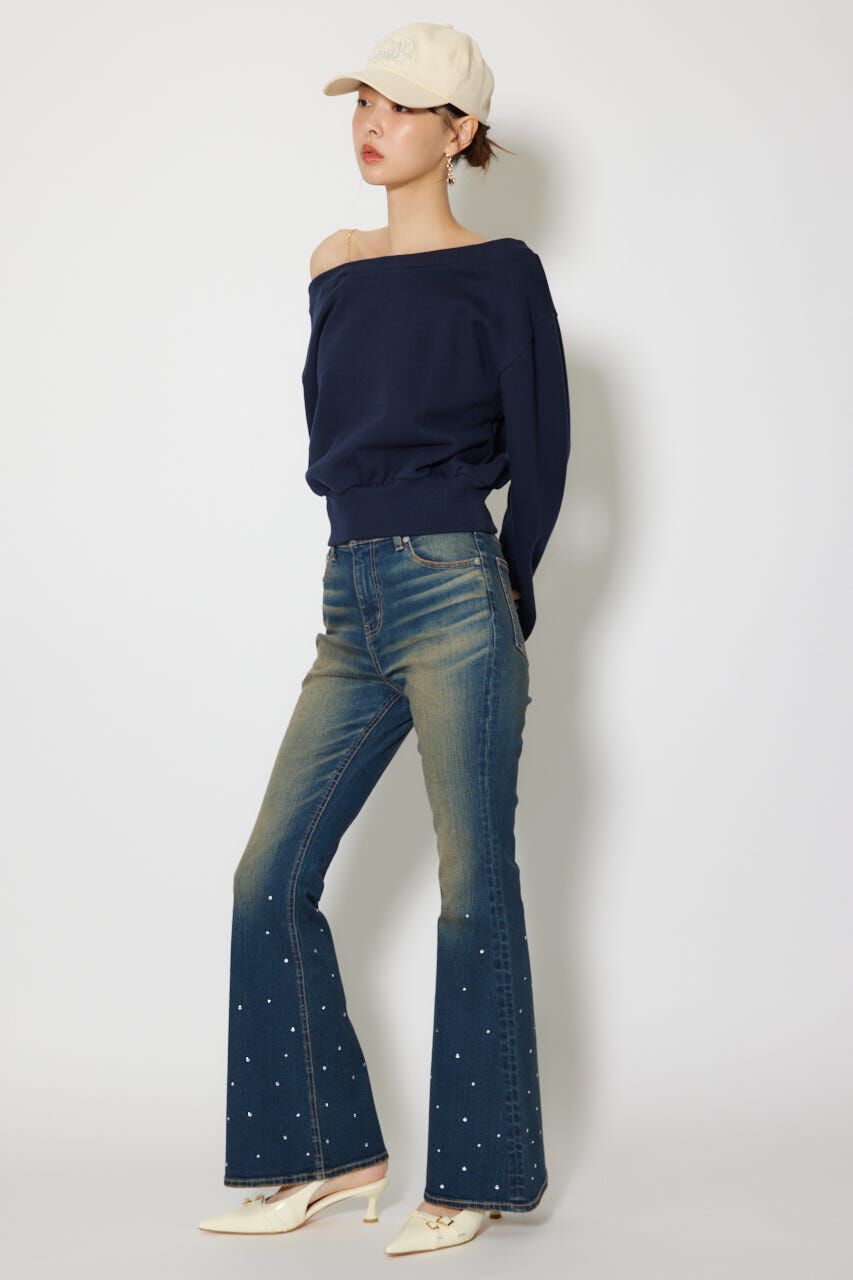 rienda「ワンショルダーボリュームスウェットトップス」|Tシャツ・カットソー|