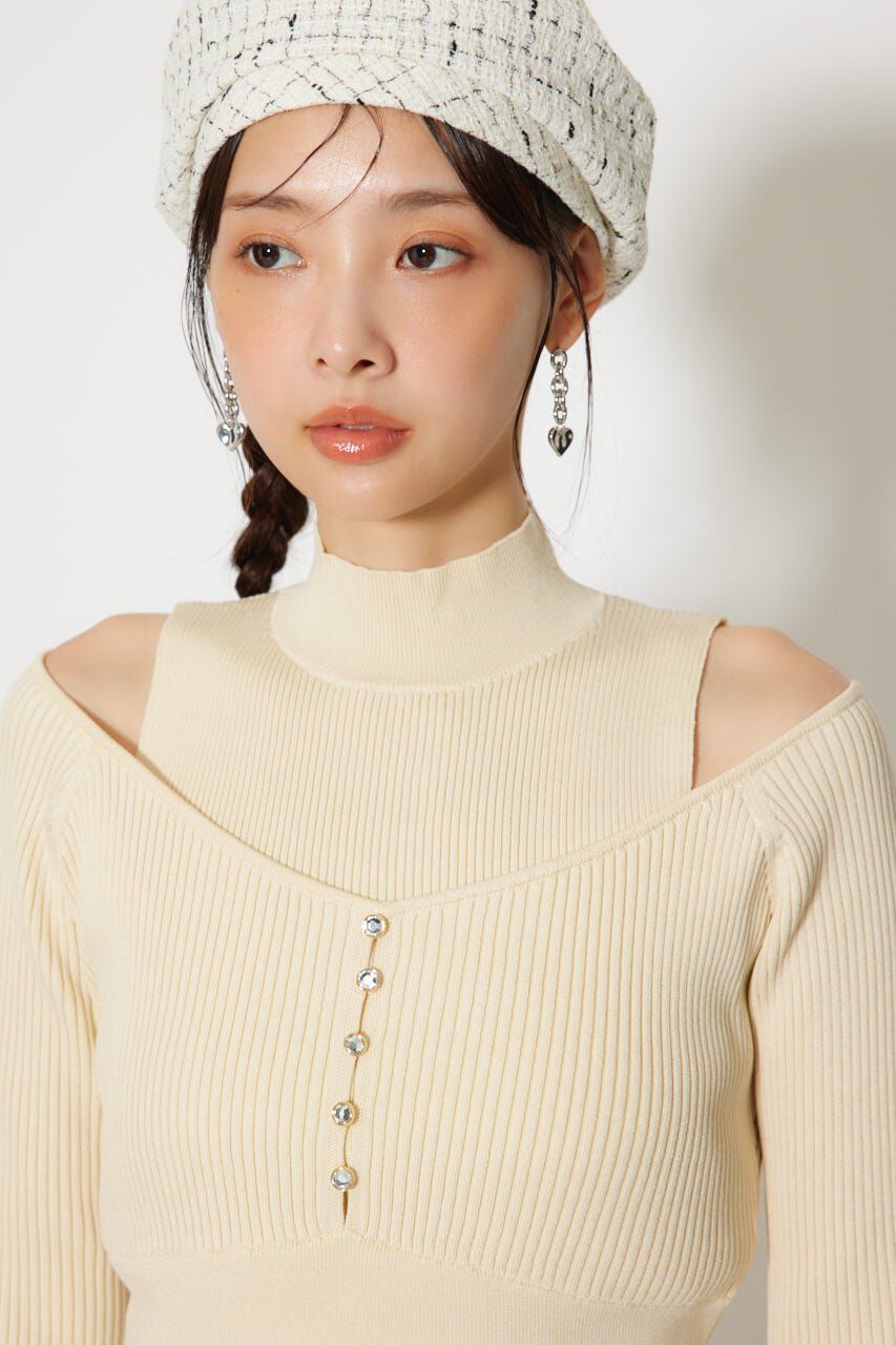 rienda「レイヤードニットトップス」|ニット・セーター|