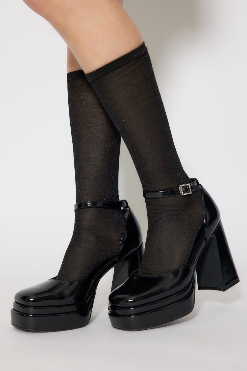 rienda「美ラメフィットソックス」|その他|BLK