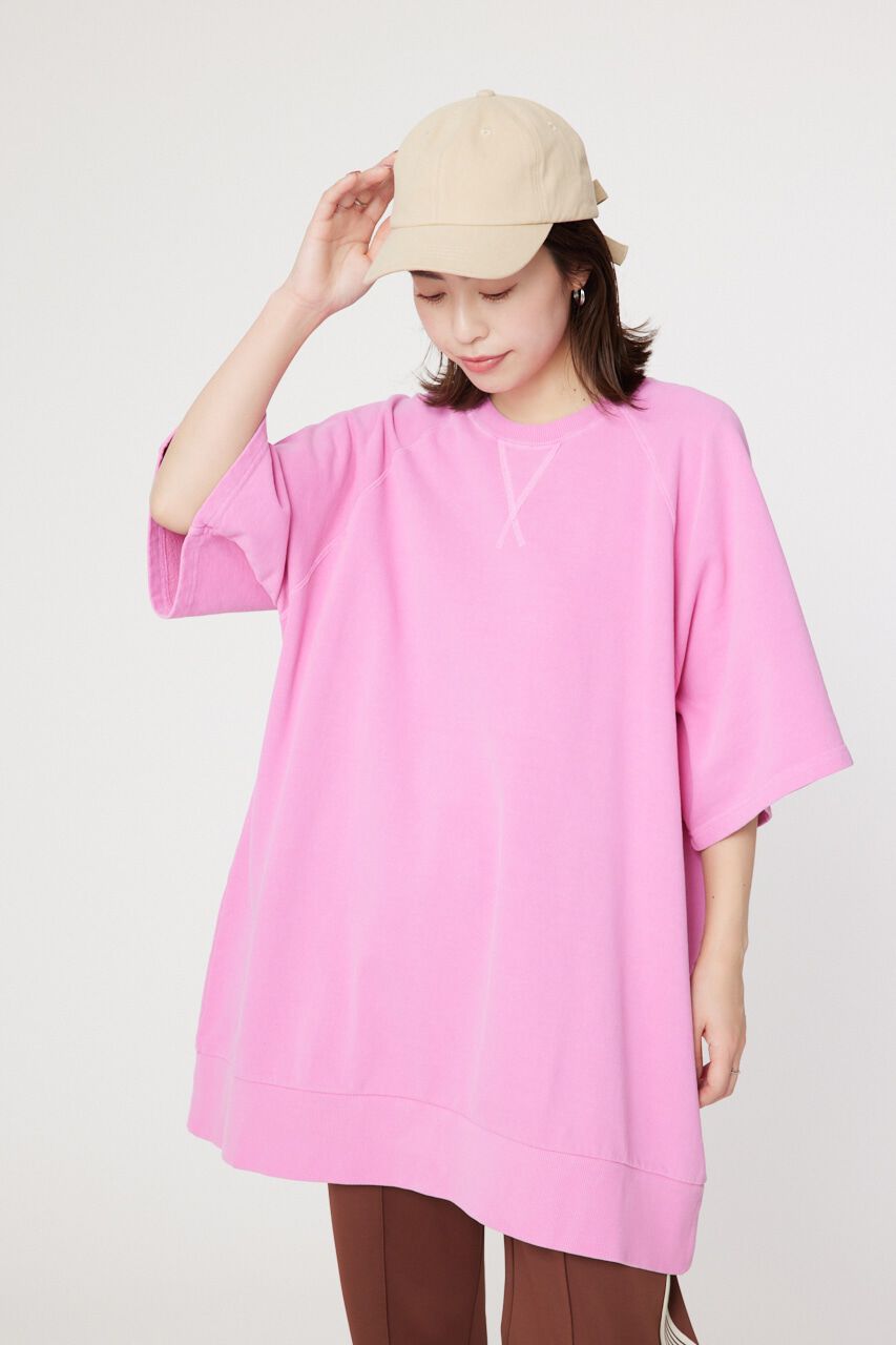 RODEO CROWNS「ミニ裏毛ピグメントビッグスウェットチュニック」|ワンピース|PNK