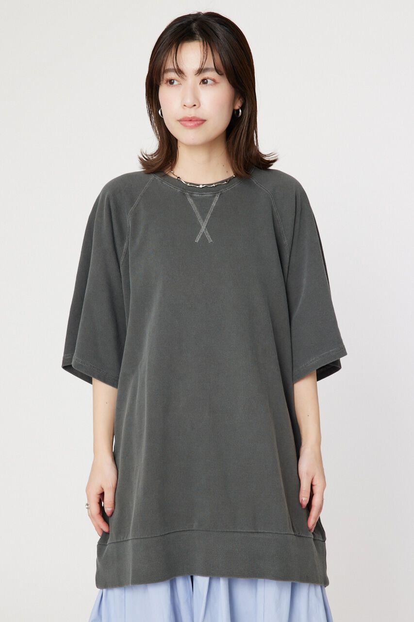 RODEO CROWNS「ミニ裏毛ピグメントビッグスウェットチュニック」|ワンピース|