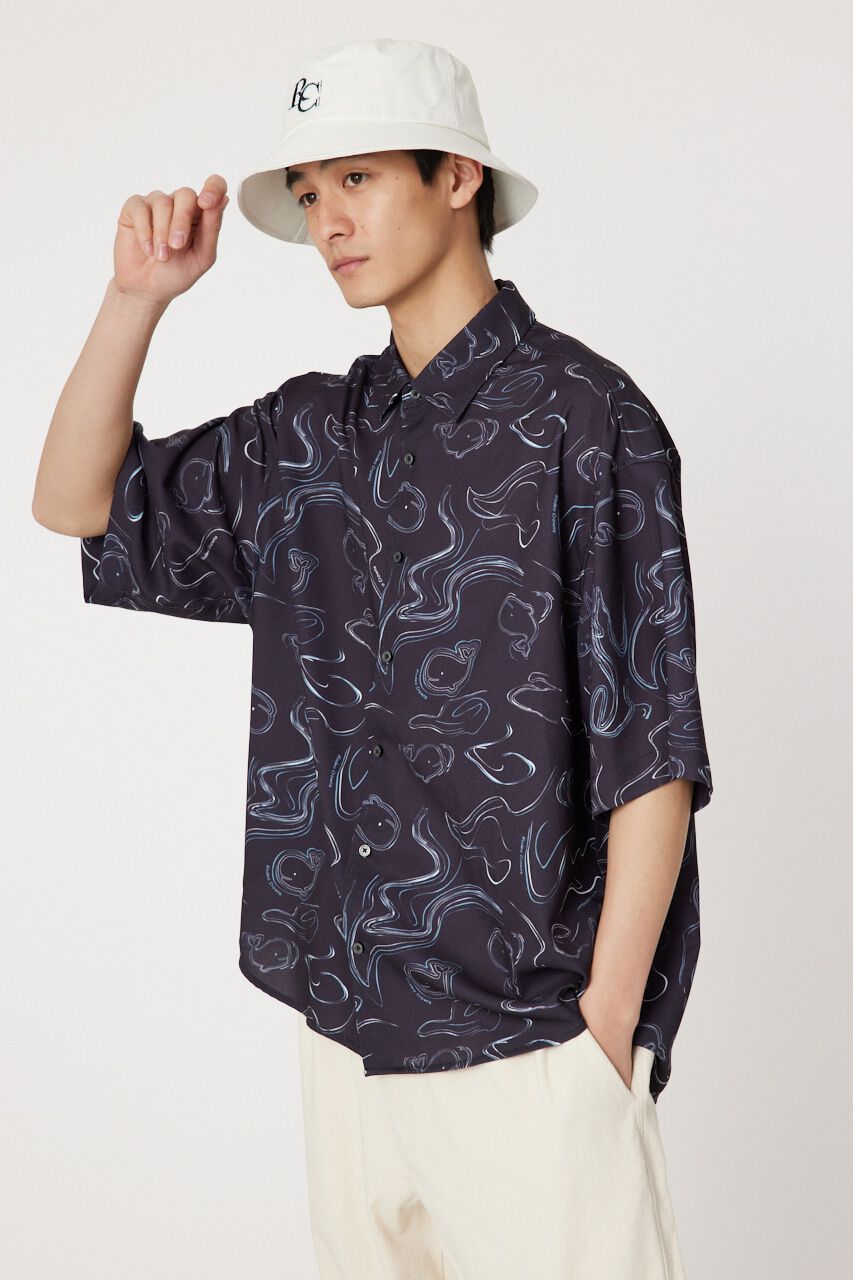 RODEO CROWNS「ホエールマーブルシャツ」|シャツ・ブラウス|