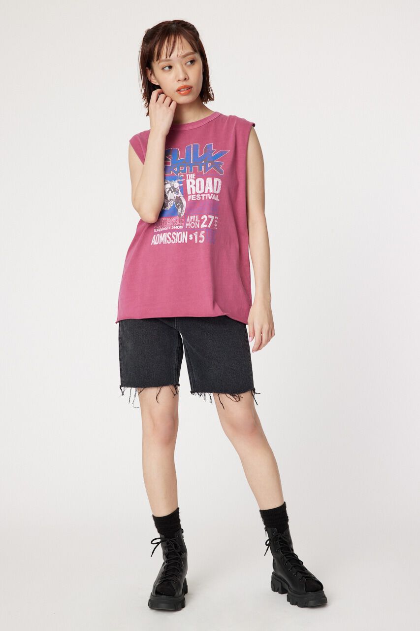 RODEO CROWNS「デニムバイカーショートパンツ」|デニム|