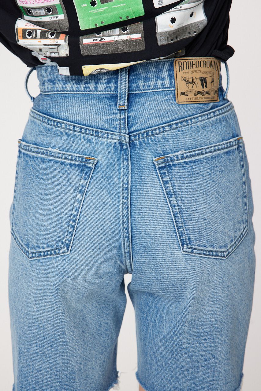 RODEO CROWNS「デニムバイカーショートパンツ」|デニム|
