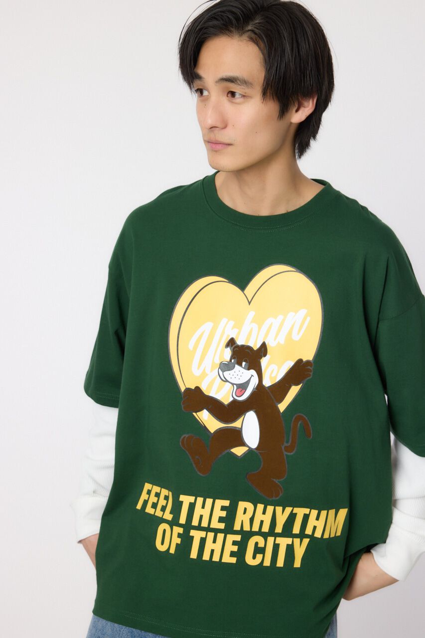 RODEO CROWNS「ハートパネルレイヤードロングスリーブTシャツ」|Tシャツ・カットソー|GRN