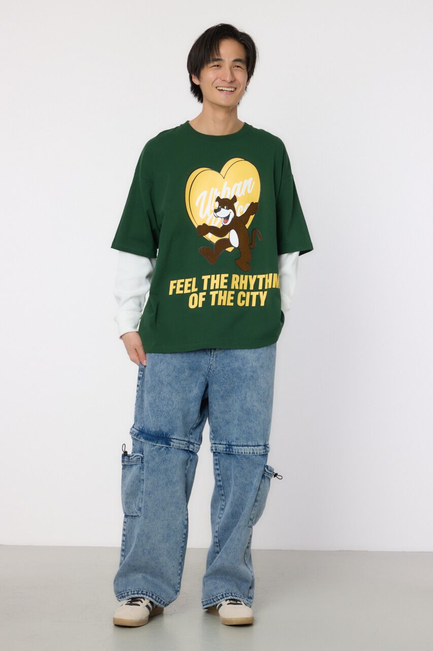 RODEO CROWNS「ハートパネルレイヤードロングスリーブTシャツ」|Tシャツ・カットソー|