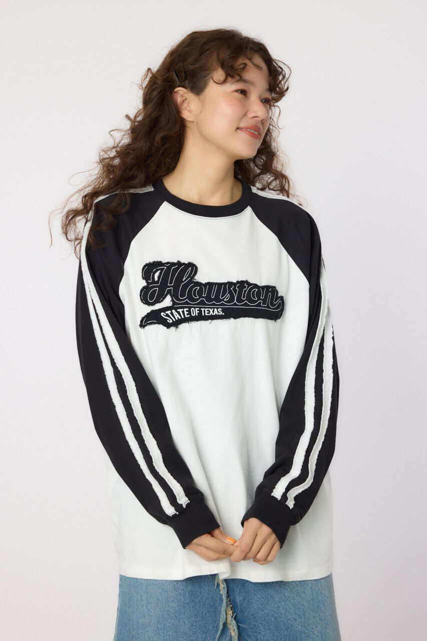 RODEO CROWNS「ラインHOUSTON ロングスリーブTシャツ」|Tシャツ・カットソー|柄WHT5