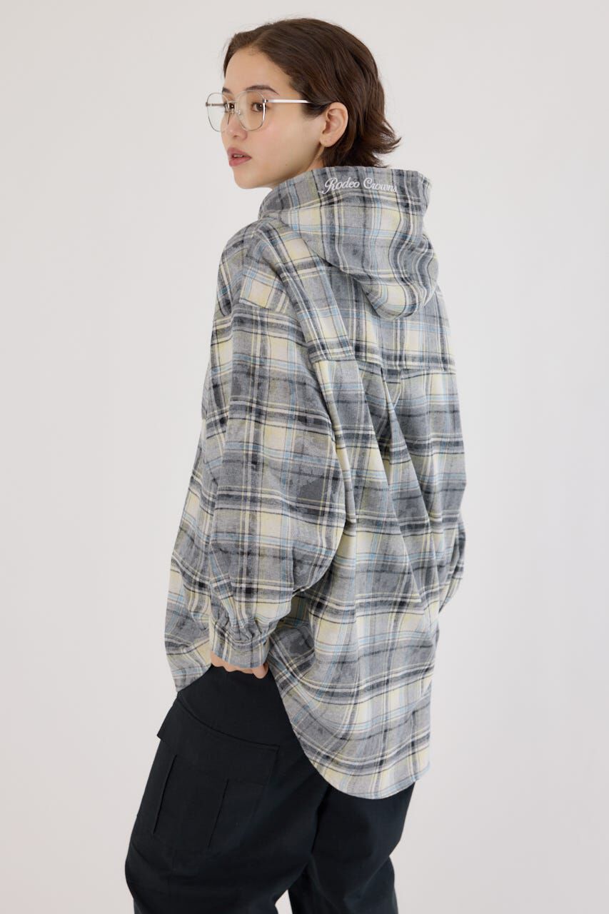 RODEO CROWNS「ヴィンテージチェックフードシャツ」|シャツ・ブラウス|