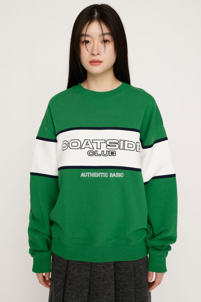 SLY「BLOCKING LINE LOGO SW トップス」|パーカー|