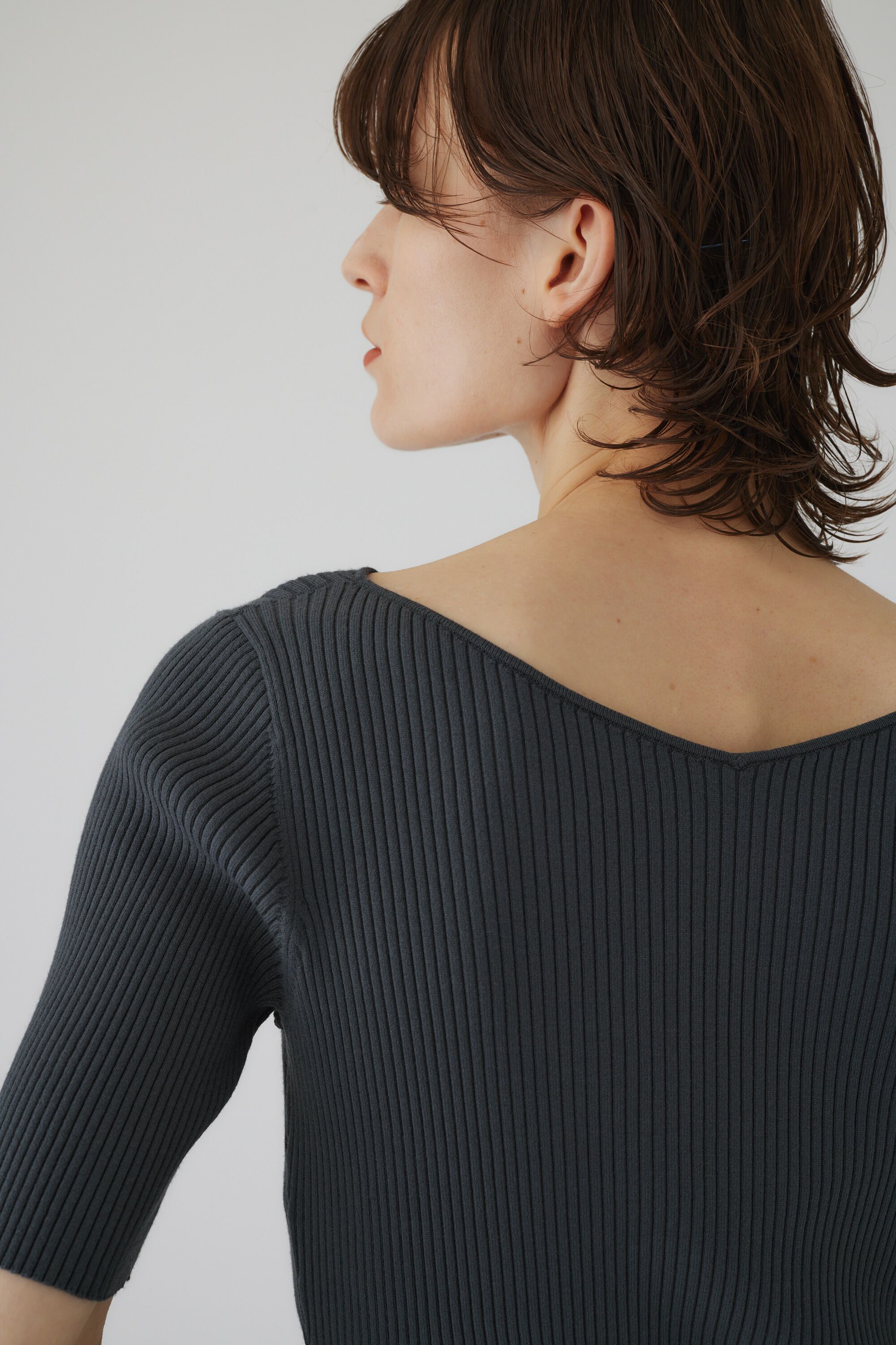 RIM.ARK 「Both v half sleeve tops」|ニット・セーター|