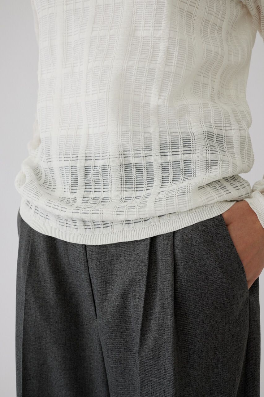 RIM.ARK 「Sheer check knit tops」|ニット・セーター|