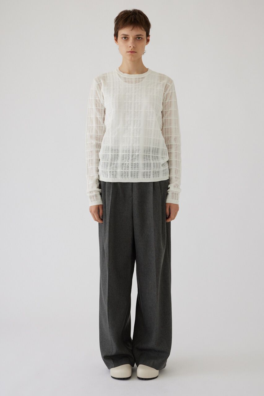 RIM.ARK 「Sheer check knit tops」|ニット・セーター|