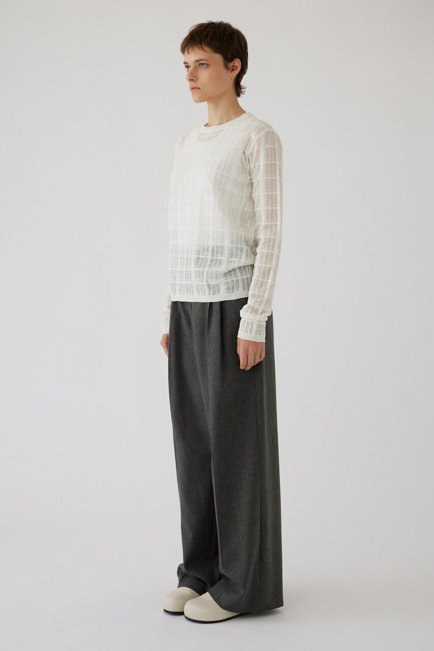 RIM.ARK 「Sheer check knit tops」|ニット・セーター|