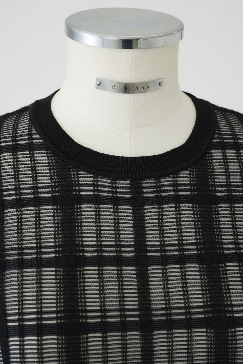 RIM.ARK 「Sheer check knit tops」|ニット・セーター|