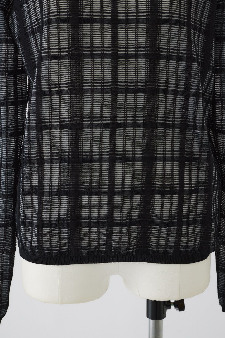 RIM.ARK 「Sheer check knit tops」|ニット・セーター|