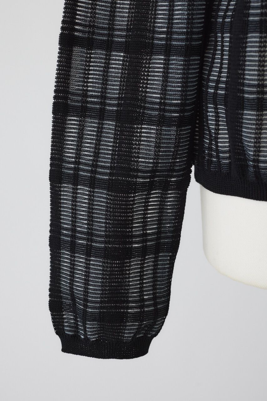 RIM.ARK 「Sheer check knit tops」|ニット・セーター|