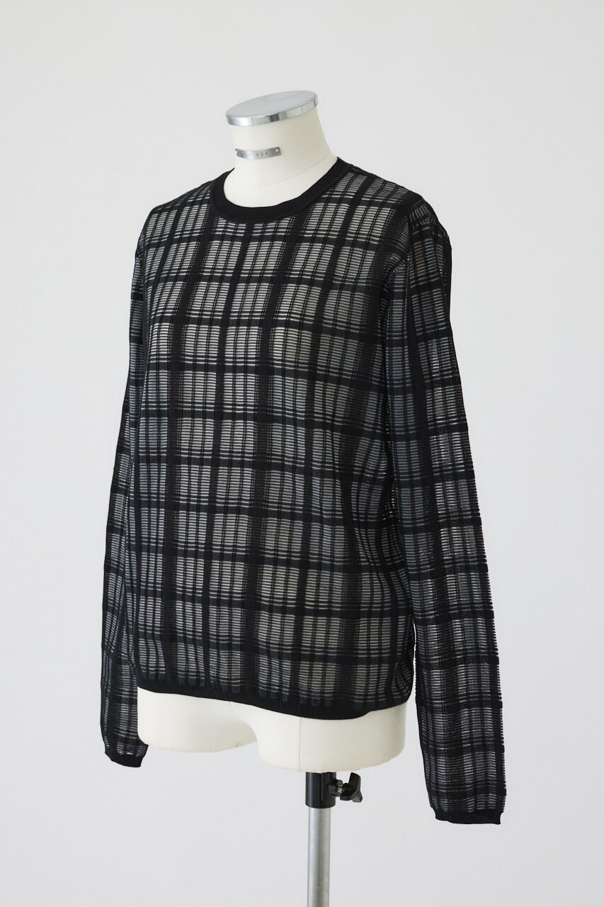 RIM.ARK 「Sheer check knit tops」|ニット・セーター|
