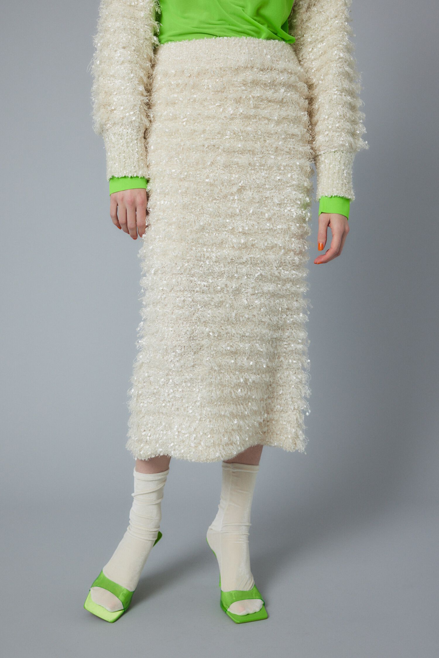 HeRIN.CYE「Loop yarn skirt」|スカート|O/WHT1