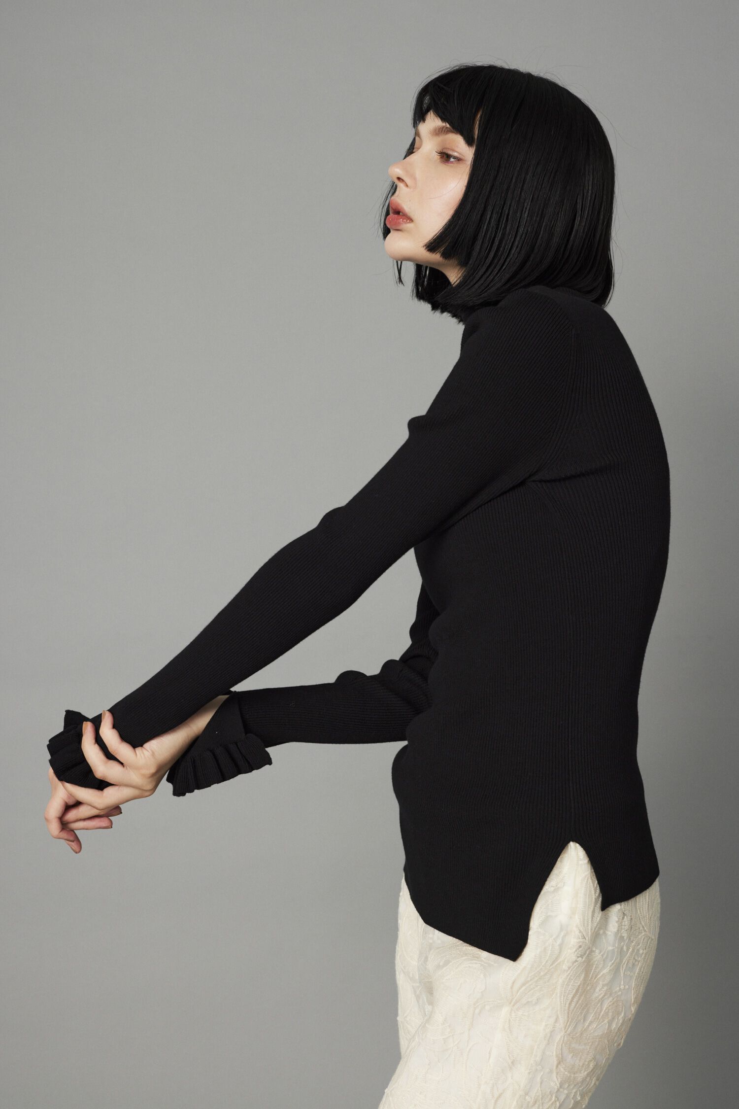 HeRIN.CYE「Cuff frill knit tops」|ニット・セーター|