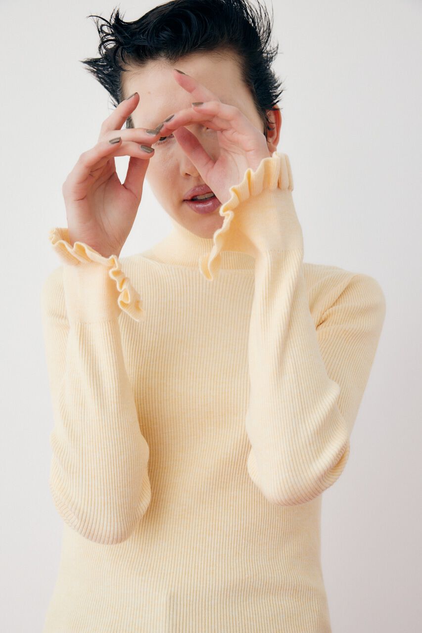 HeRIN.CYE「Cuff frill knit tops」|ニット・セーター|