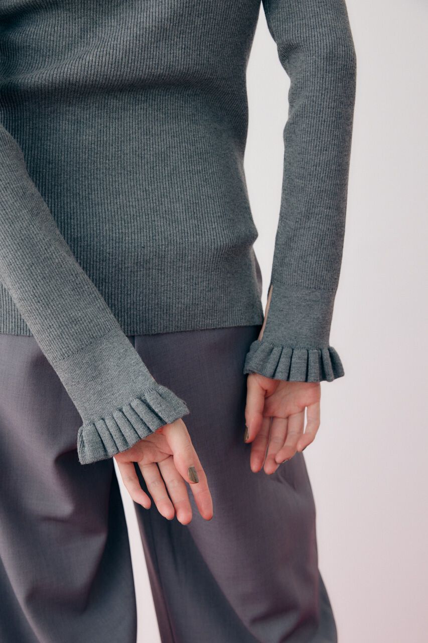 HeRIN.CYE「Cuff frill knit tops」|ニット・セーター|
