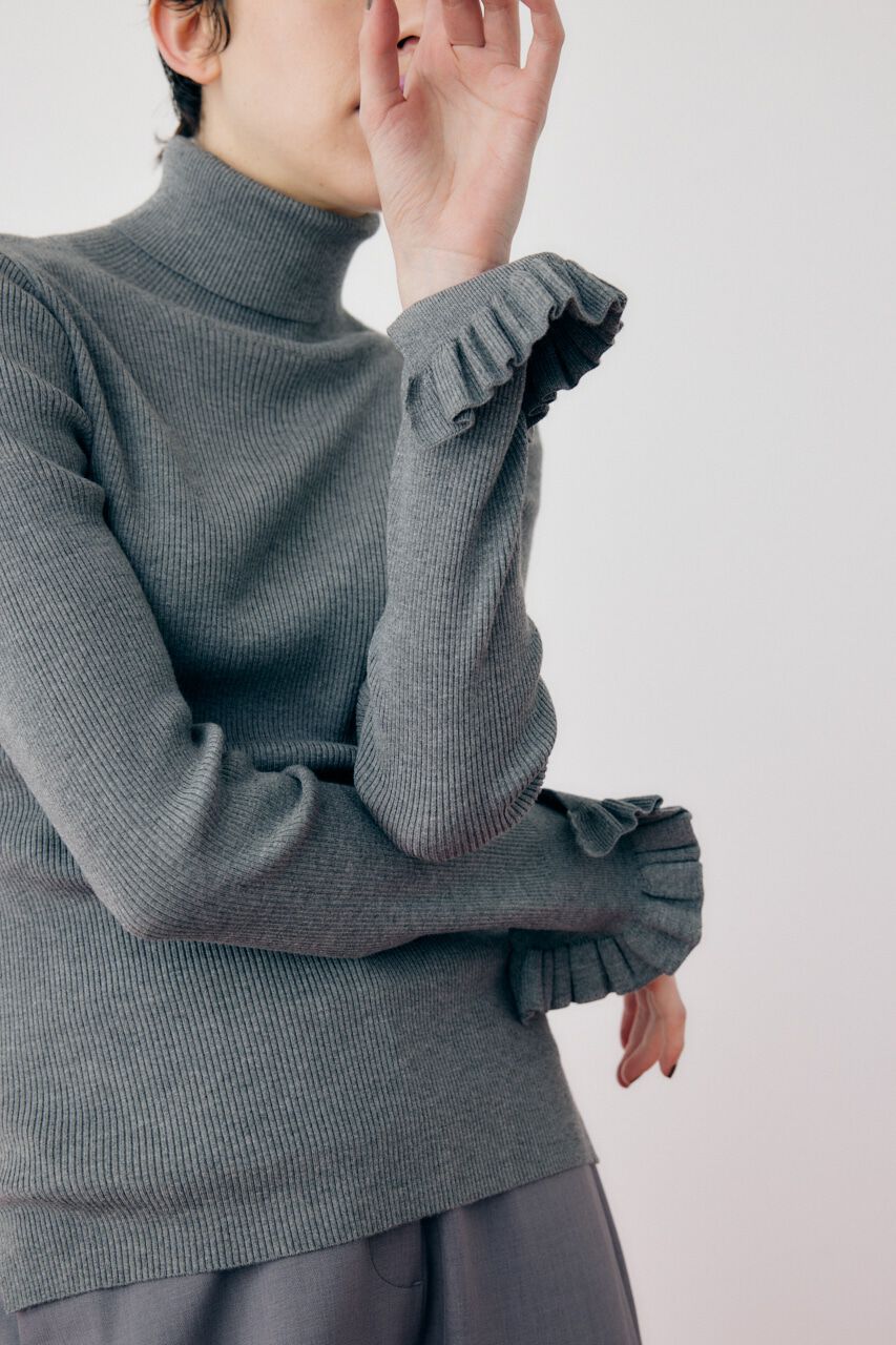 HeRIN.CYE「Cuff frill knit tops」|ニット・セーター|
