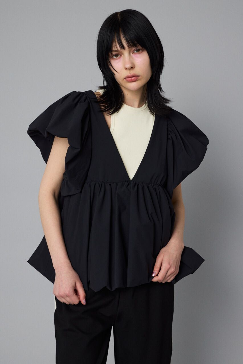 HeRIN.CYE「2way balloon hem tops」|シャツ・ブラウス|BLK