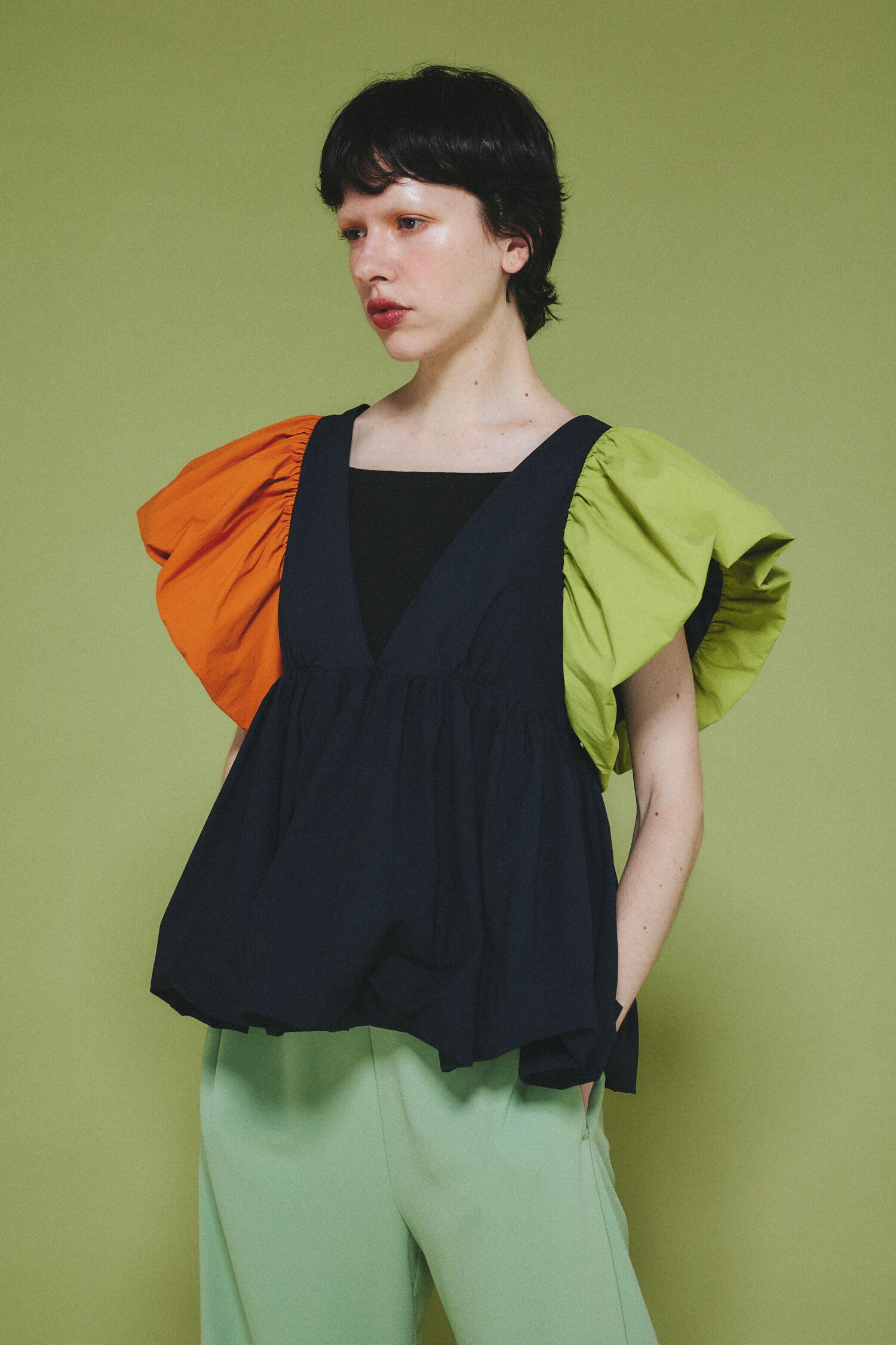 HeRIN.CYE「2way balloon hem tops」|シャツ・ブラウス|