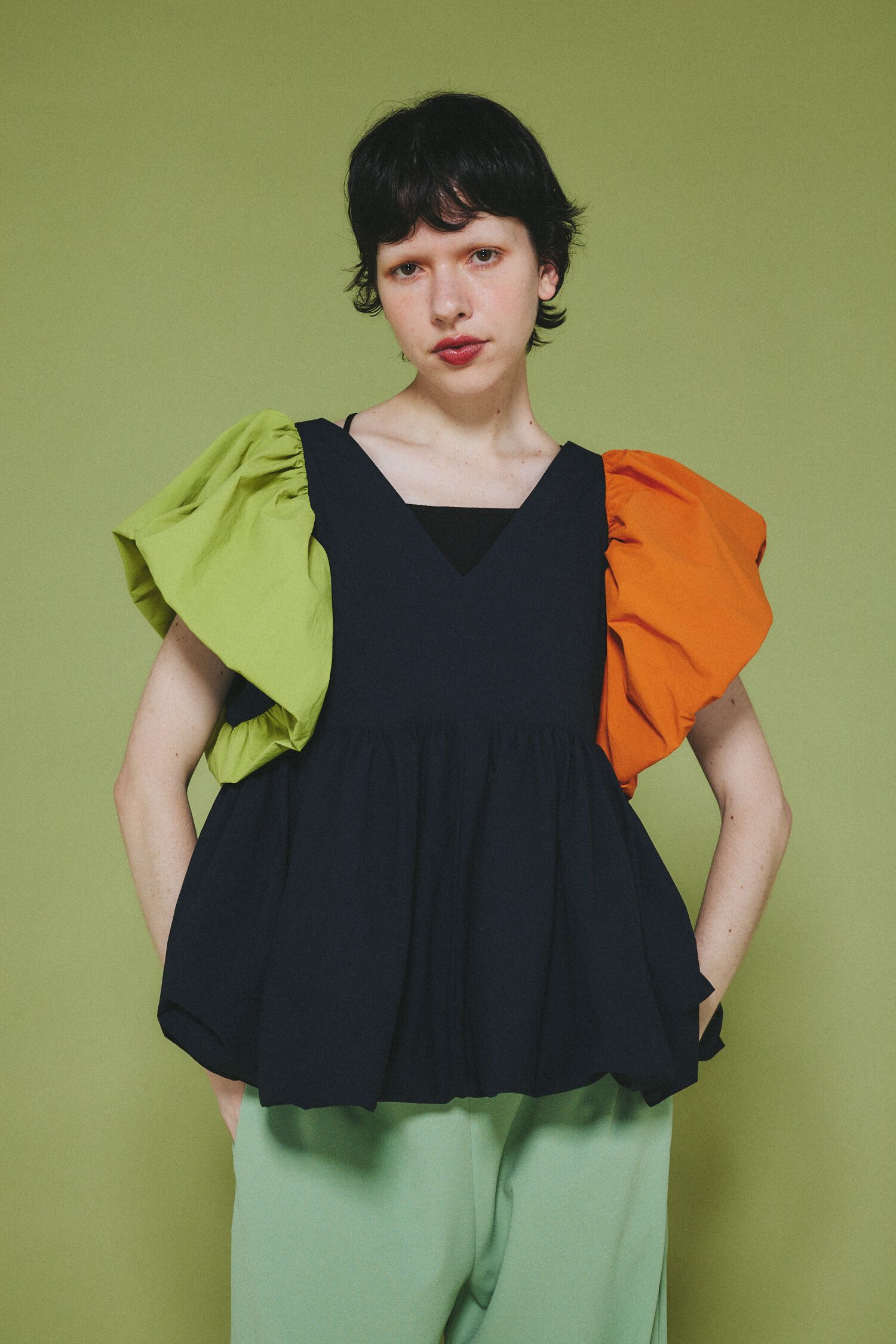 HeRIN.CYE「2way balloon hem tops」|シャツ・ブラウス|