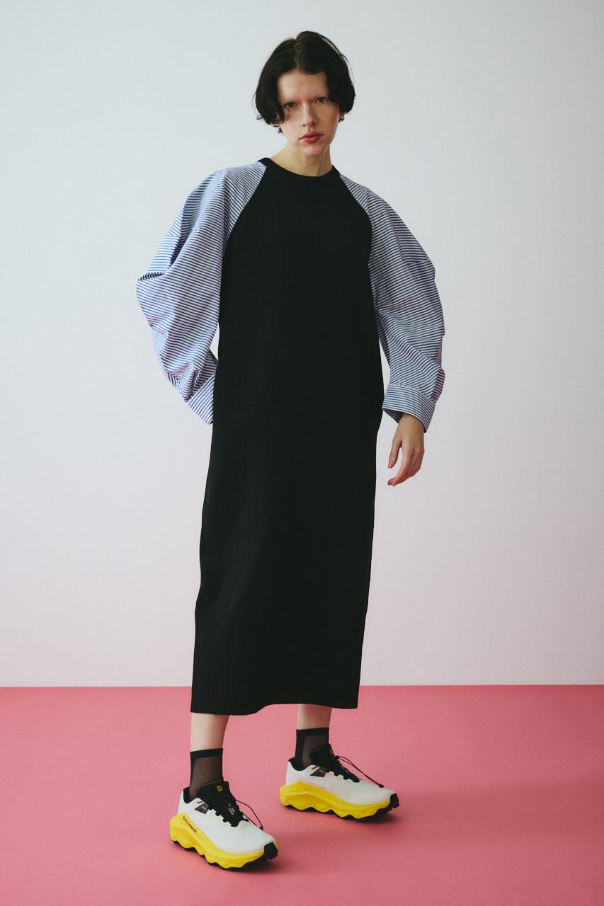 HeRIN.CYE「［予約］Volume sleeve knit dress」|ワンピース|BLK