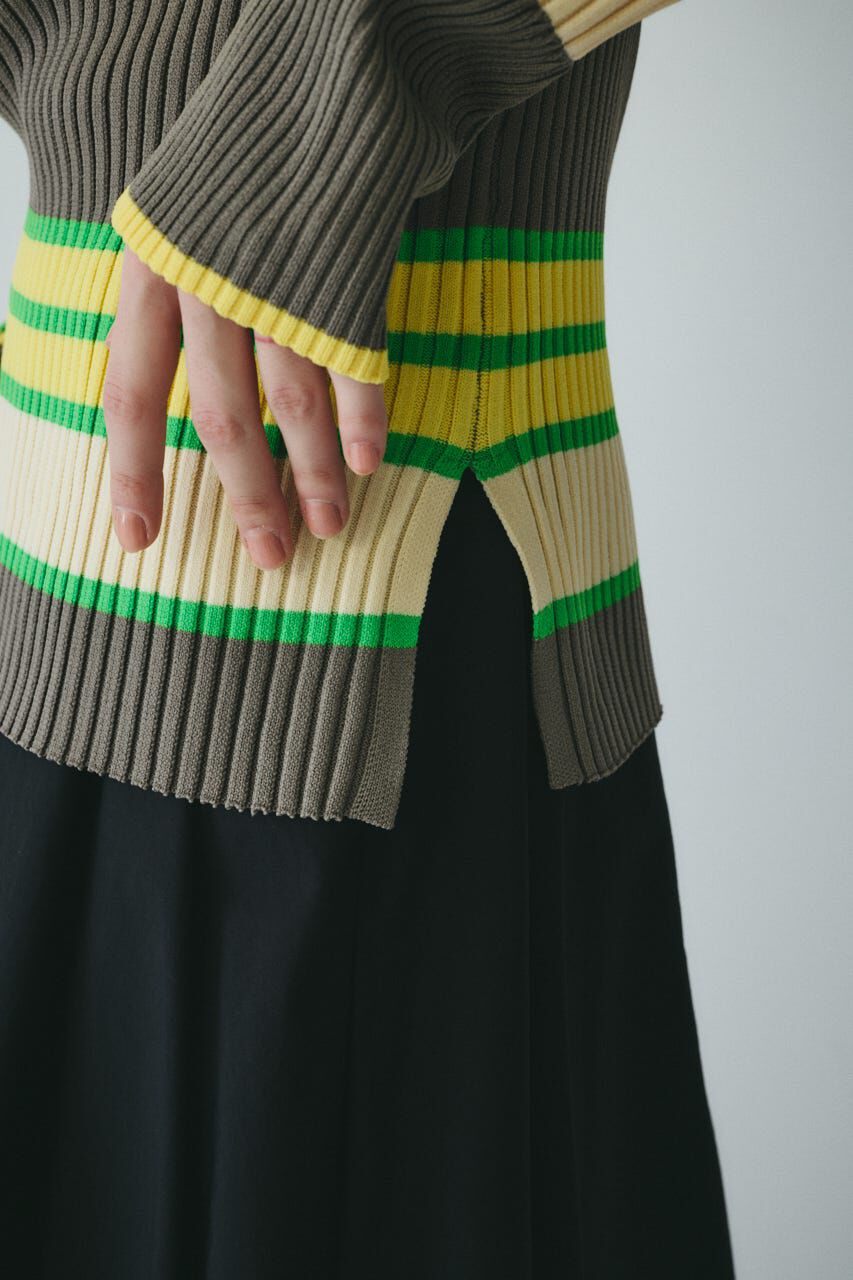 HeRIN.CYE「［予約］Randam Border knit tops」|ニット・セーター|